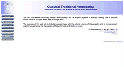 Desktop Screenshot of classicalnaturopathy.org